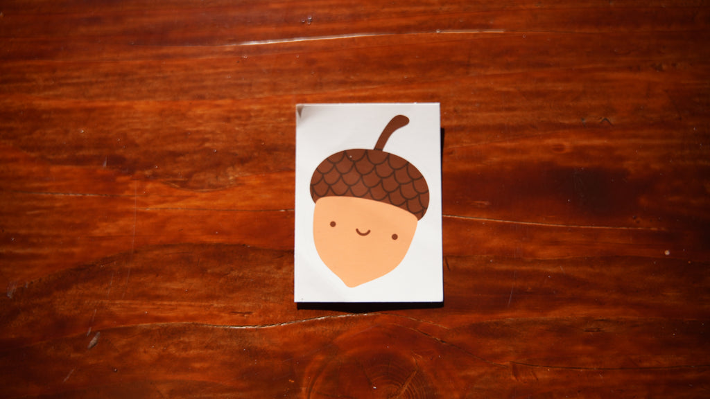 Smiling Acorn Sticker