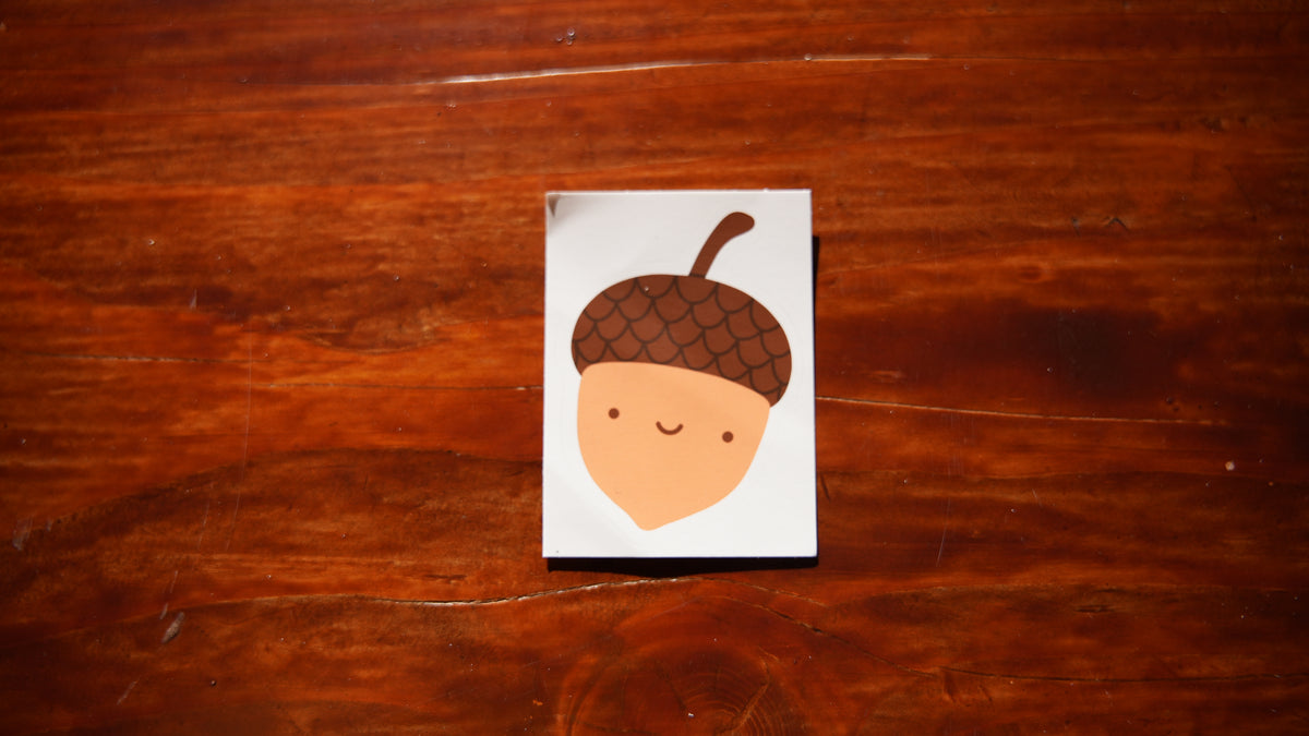 Smiling Acorn Sticker